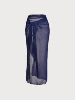 Blue Glitter Plus Size Cover-up - Image 6