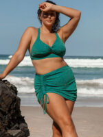 Green Lurex Plus Size Cover-up Skirt - Image 3