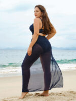 Blue Glitter Plus Size Cover-up - Image 2