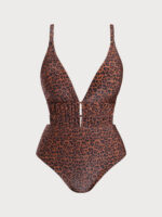 Leopard Print Plus Size One-Piece Swimsuit - Image 7