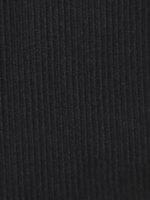 Black Textured Plunge One-Piece Swimsuit - Image 8