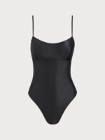 ECONYL® Black Criss-cross One Piece Swimwear - Image 5