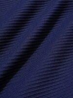 Navy Textured Cross Back One-Piece Swimsuit - Image 9