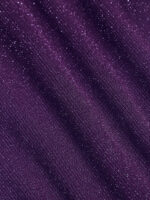 Purple Ruched Drawstring Plus Size One-Piece Swimsuit - Image 9