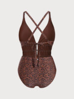 Leopard Print Plus Size One-Piece Swimsuit - Image 8
