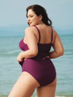 Burgundy Plus Size Tankini Bottom - Image 2