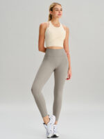 Khaki Cross Back Leggings 24” - Image 3