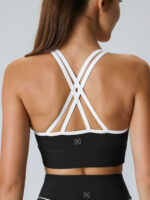 Black X Cross Lycra® Sports Bra - Medium Support - Image 2