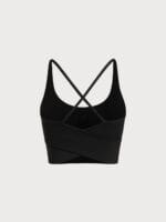 Black V Neck X-Cross Sports Bra - Medium Support - Image 6