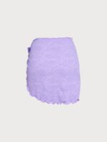 Purple Jacquard Wrap Cover-Up Skirt - Image 6