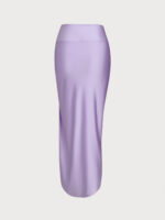 Purple Pleated Cover-up Skirt - Image 7