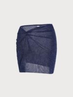 Blue Shimmer Cover Up Skirt - Image 7