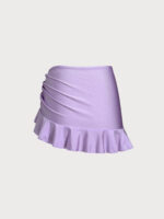 Purple Ruffled Multi-Way Cover Up Skirt - Image 10