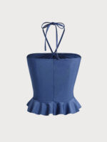 Blue Ruffled Multi-Way Cover Up Skirt - Image 11