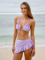 Purple Ruffled Multi-Way Cover Up Skirt - Image 3