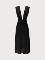 Black V Neck Beach Dress - Image 6