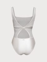 White No Padding Petal-Back One-Piece Swimsuit - Image 6