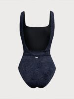 Blue Shimmer Textured One-Piece Swimsuit - Image 8