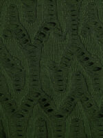 Dark Green Textured V Neck One-Piece Swimsuit - Image 7