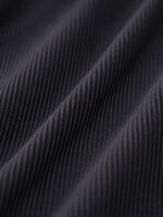 Black V Neck Ruched Plus Size One-Piece Swimsuit - Image 8