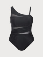 Wide Strap Plus Size One-Piece Swimsuit - Image 5