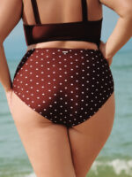 Brown Polka Dot Plus Size Bikini Bottom - Image 2