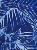 Blue Leaf Print Cutout Bikini Bottom - Image 7