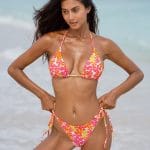 Floral Print Halter Bikini Top