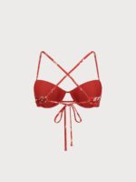 Red Floral Print Underwire Bikini Top - Image 7