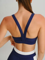 Navy Racerback Sports Bra - Image 2