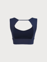Navy Strap Backless Sports Bra - Light Support - Image 12