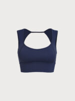 Navy Strap Backless Sports Bra - Light Support - Image 10