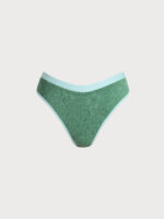 Dark Green Jacquard High Cut Surf Bottoms - Image 6