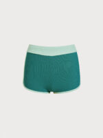 Green Contrast High-Waisted Surf Shorts - Image 4