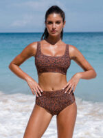 Leopard Print Full Coverage Surf Bottoms - Image 4