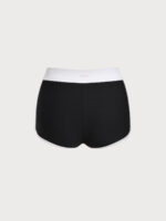 Black Contrast High-Waisted Surf Shorts - Image 7