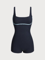 Navy Cut-Out Surf One Piece - Image 6