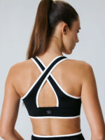 Black Contrast Cutout Tennis Dress - Light Support - Image 2
