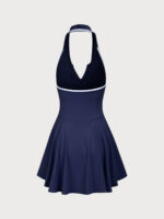 Navy Collar Backless Tennis Dress - Light Support - Image 7