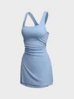 Blue Cut Out Tennis Dress Set - Image 7