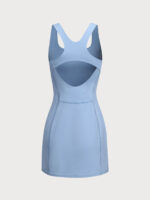 Blue Cut Out Tennis Dress Set - Image 6