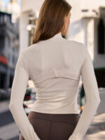 Cream Cropped Sports Jacket - Image 3