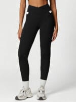Black High Waisted Pockets Leggings 26"