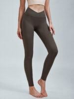 Dark Coffee V-Waist Leggings 25"