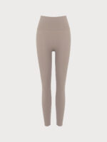 Khaki Cut Out Leggings 24" - Image 7