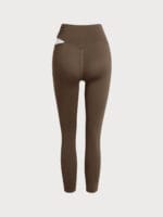 Coffee Contrast High Waisted Leggings 24" - Image 10