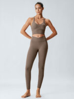 Coffee V-Waist Leggings 24" - Image 3