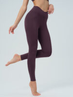 Purple V-Waist Leggings 25" - Image 2