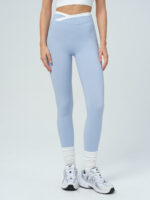 Light Blue Natural Waisted Leggings 25"