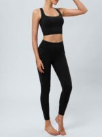 Black Cut Out Leggings 24" - Image 4